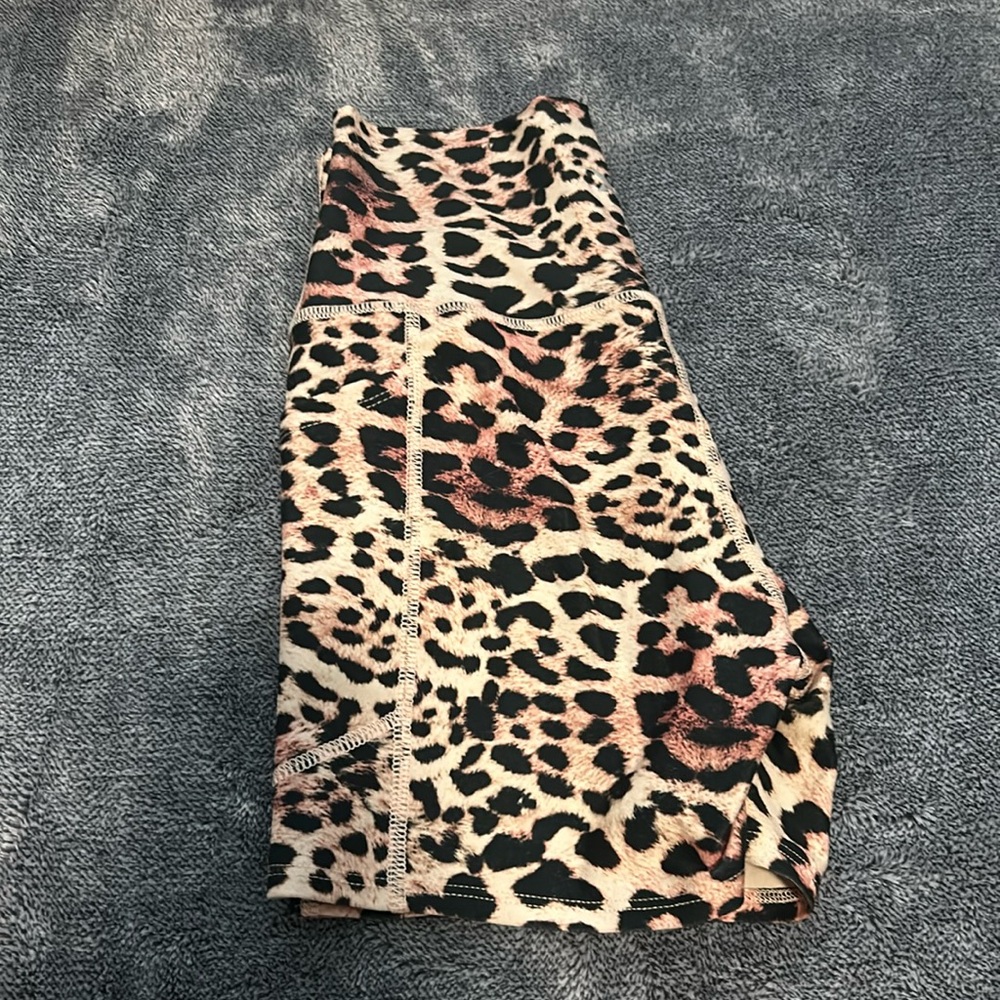 Cheetah biker shorts